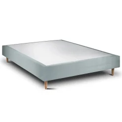 Sommeil De Plomb Sommier Tapissier Velours Gris bleuté 160x200 H35cm Sale