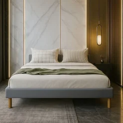 King Of Dreams Sommier Tapissier 160x200 cm - 20 cm - 13 Lattes - Montage Rapide et Facile - Design Moderne et Esthétique - ADRIEN GRIS Outlet
