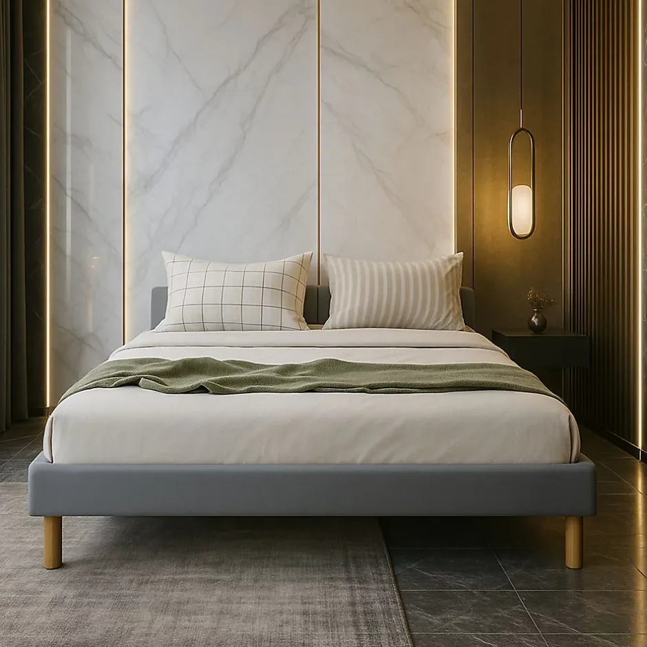King Of Dreams Sommier Tapissier 160x200 cm - 20 cm - 13 Lattes - Montage Rapide et Facile - Design Moderne et Esthétique - ADRIEN GRIS Outlet