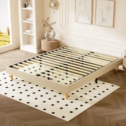Teeno Sommier tapissier 160x200 cm 2x14 lattes,comfort,beige Best