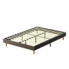 Teeno Sommier tapissier 140x200cm, 14 lattes, 9 pieds Hauteur du cadre 29 cm