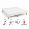 By Sommiflex. SOMMIER TAPISSIER 100x200x2 (200x200) FABRICATION FRANÇAISE ARTISANALE PIEDS OFFERTS HAUTEUR avec PIEDS 27 cm Outlet