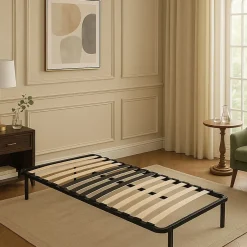 Provence Literie Sommier 70x190 - cadre metal - renforcé - confort optimal - montage facile - 6 pieds - 18 lattes 9 mm Outlet