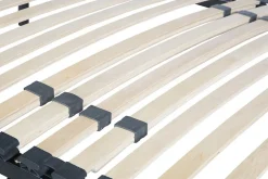 Literie Julien Sommier 80x190 Cadre à Lattes Renforcé Noir - Matériau Métal 1,4 mm - 34 Lattes 9 mm et 3,5 cm - Soutien Réglable - Confort Optimi