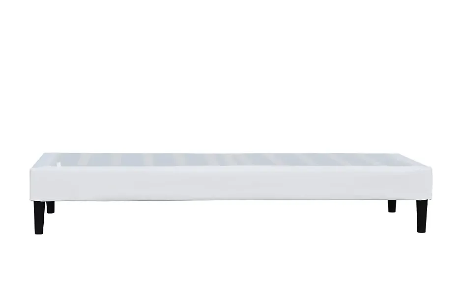 King Of Dreams Sommier 90x190 cm - déhoussable - pieds 20 cm - 13 lattes - soutien ferme - confort - usage quotidien - blanc
