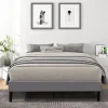 Nuits D'Or Sommier 160x200 cm - tapissier - déhoussable - housse lavable gris - pieds 20 cm - 2 x 13 lattes - soutien ferme - confort - Best