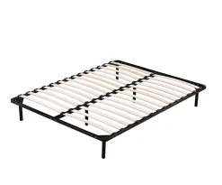 Literie Julien Sommier 140x190 cm Metal Solide et Confortable 29 cm - Montage Rapide - Lattes en Bois 14 en 9mm - Epaisseur Metal 1,2 mm - Idéal Online