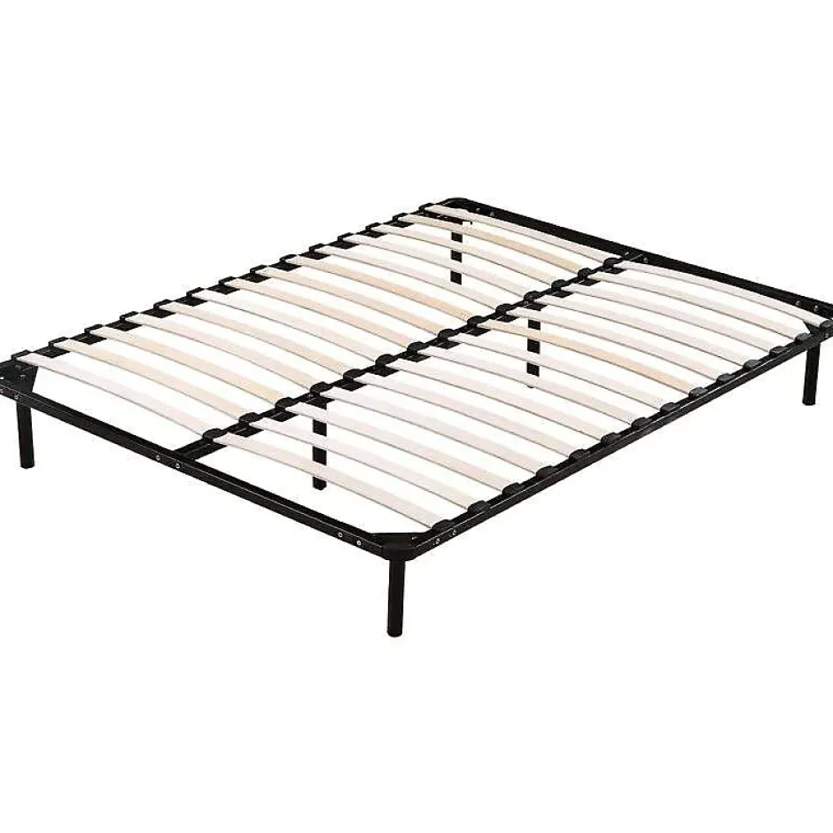 Literie Julien Sommier 140x190 cm Metal Solide et Confortable 29 cm - Montage Rapide - Lattes en Bois 14 en 9mm - Epaisseur Metal 1,2 mm - Idéal Online