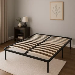 Nuits D'Or Sommier 120x190 cm Metal Solide 29 cm - Confortable - Montage Rapide - Lattes en Bois 14 en 9mm - Epaisseur Metal 1,2 mm - Idéal p Sale