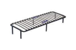 Literie Julien Sommier 140x190 cm Noir Cadre à lattes Renforcé - Compatible avec tous matelas - Soutien réglable - 17 lattes en 9mm - Structure m