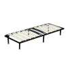 King Of Dreams Sommier 80x190 noir - cadre lattes renforce - bassin 6 pieds metal - hauteur 29 cm - montage rapide - confort optimal - Hot