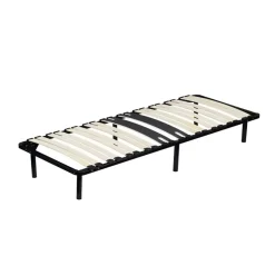 King Of Dreams Sommier 80x190 noir - cadre lattes renforce - bassin 6 pieds metal - hauteur 29 cm - montage rapide - confort optimal - Hot