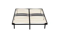 Literie Julien Sommier 180x200 noir cadre lattes renforce 29 cm metal - montage facile rapide - confort optimal - - hautes performances Clearance