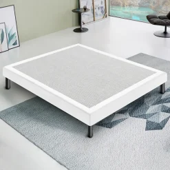 Materassiedoghe Sommier 180x200 Tapissier Déco Couleur Blanc Resistant Jusqu'à 120 Kg Par Personne