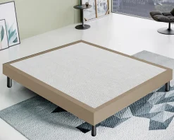 Materassiedoghe Sommier 180x200 Tapissier Déco Couleur Beige Resistant Jusqu'à 120 Kg Par Personne