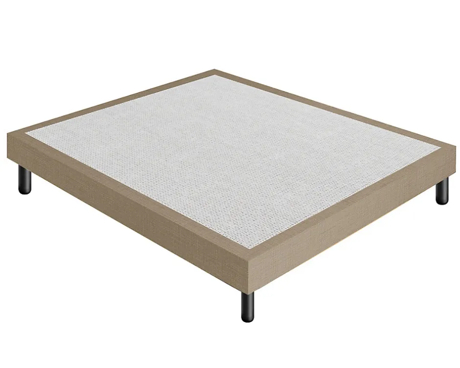 Materassiedoghe Sommier 90x200 Tapissier Déco Couleur Beige Resistant Jusqu'à 120 Kg Par Personne