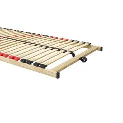 Meublorama Sommier ZITTARO 28 lattes 70x200 cm Finition chene et noir Confort et robustesse Clearance