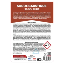 Spado Soude caustique formule pure 99,9% 1kg Clearance
