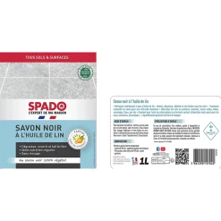 Spado savon noir à l'huile de lin 1l Hot