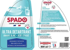 Spado Spray nettoyant ultra détartrant vinaigre blanc 500ml Hot
