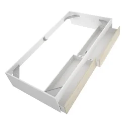 Generic Structure de lit - LAGO - 2 tiroirs - 90 x 190 cm - Blanc / Chene Discount