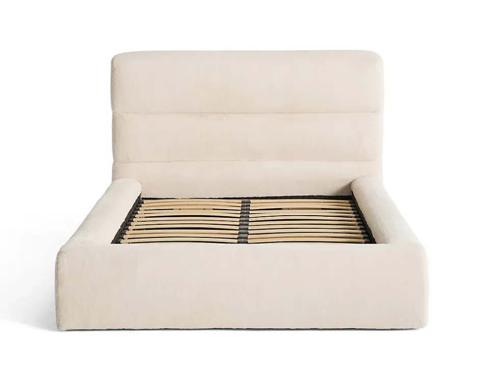 Lisa Design Sunset - lit coffre - 140x190 cm - sommier inclus - en fausse fourrure - Clearance