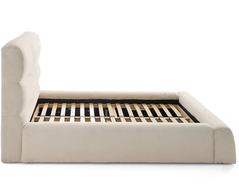 Lisa Design Sunset - lit coffre - 140x190 cm - sommier inclus - en fausse fourrure - Clearance