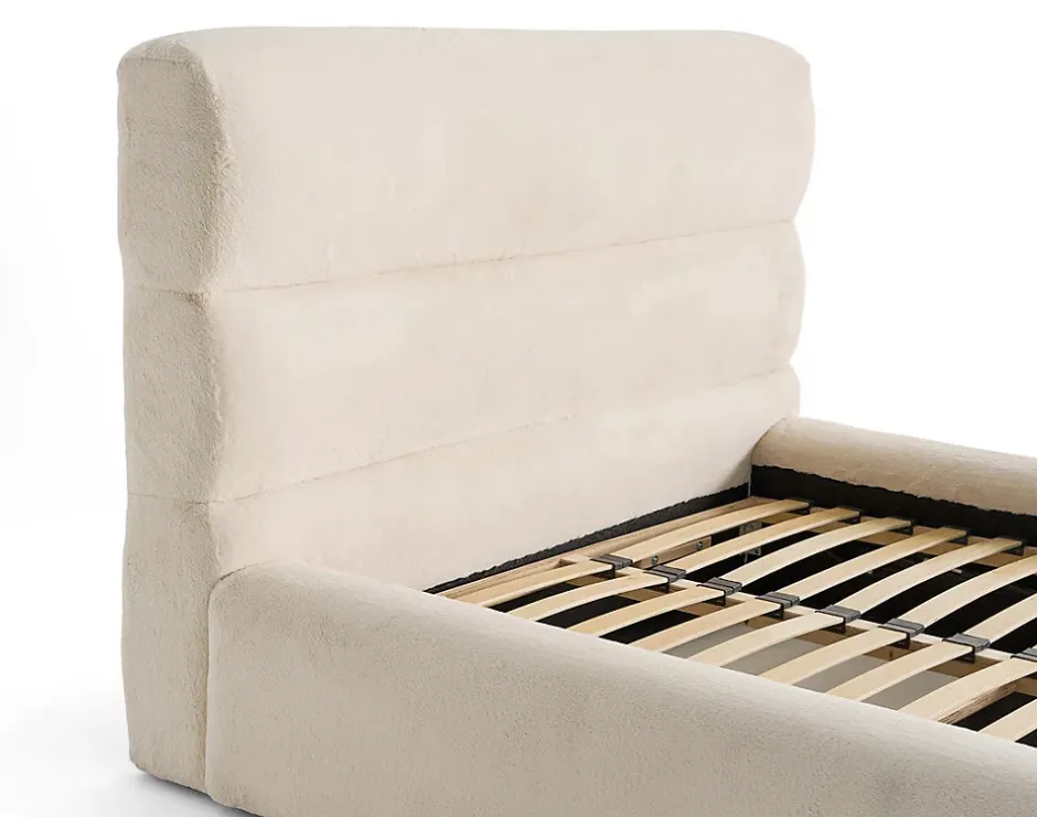 Lisa Design Sunset - lit coffre - 140x190 cm - sommier inclus - en fausse fourrure - Clearance