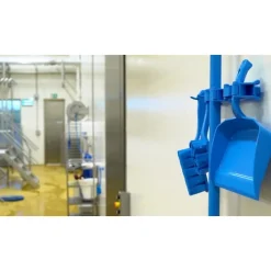 Vikan Support Mural Hygiénique Hi-Flex 420 mm Bleu