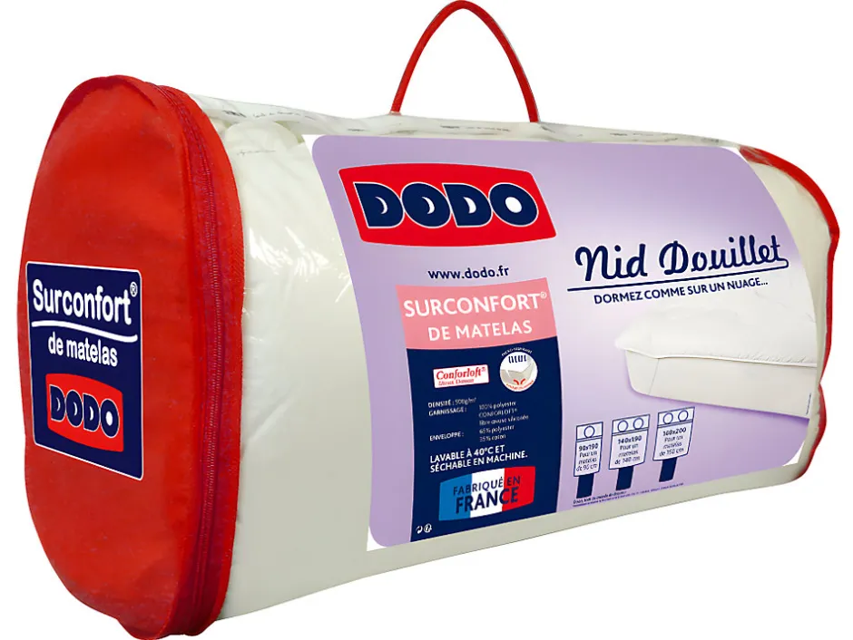 Dodo Surconfort de matelas 1 place - 90x190 cm -NID DOUILLET