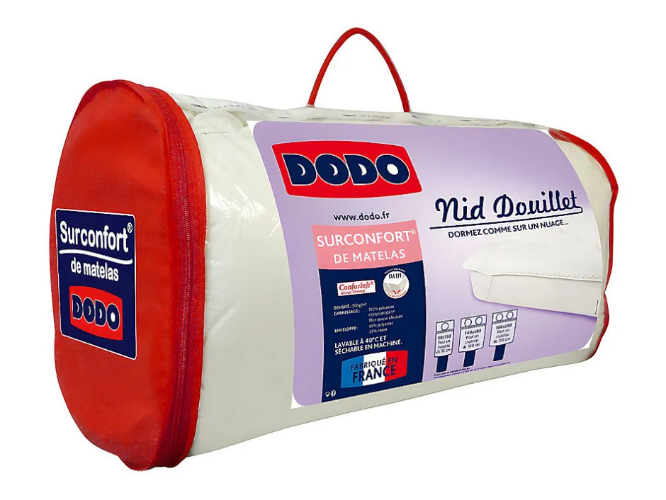Dodo Surconfort de matelas 2 places - 140x190 cm - NID DOUILLET