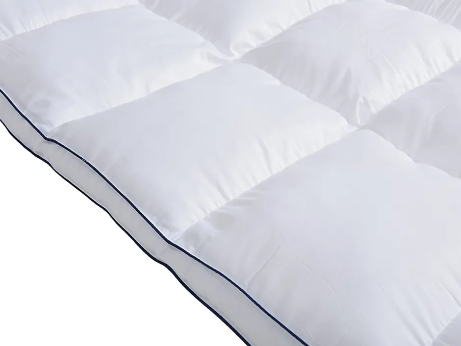 Vente-unique Surconfort de matelas anti-acariens 2 places - 160 x 200 cm - Enveloppe satin 120 fils/cm2 - garnissage 1000gr/m2 - Blanc Sale