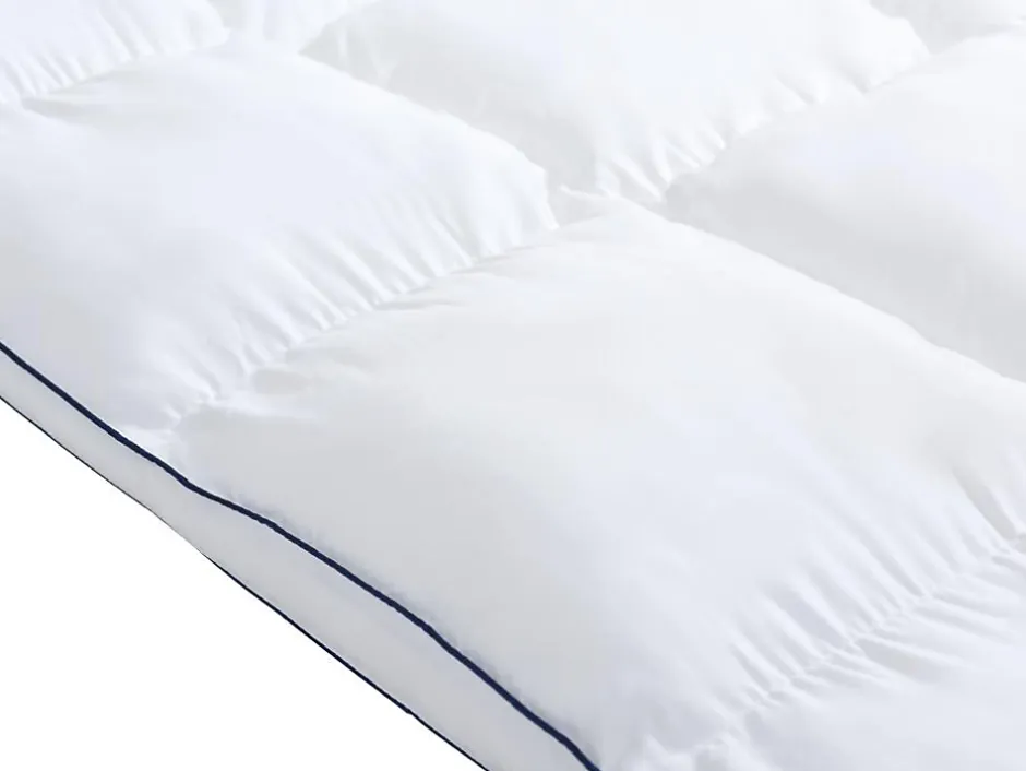 Vente-unique Surconfort de matelas anti-acariens 1 place - 90x 190 cm - Enveloppe satin 120 fils/cm2 - garnissage 1000gr/m2 - Blanc passepoil Clearance
