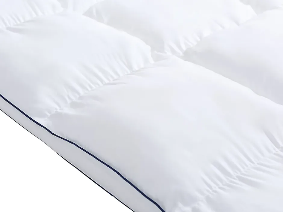 Vente-unique Surconfort de matelas anti-acariens 1 place - 90x 190 cm - Enveloppe satin 120 fils/cm2 - garnissage 1000gr/m2 - Blanc passepoil Clearance