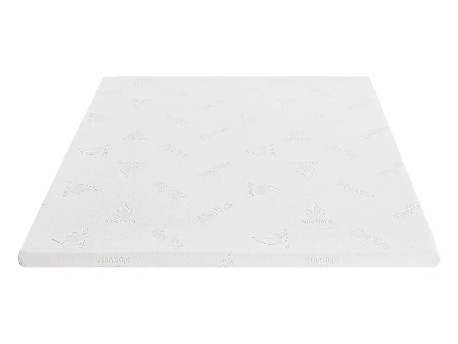 Vente-unique Surmatelas 140 x 190 cm luxe mémoire de forme coutil aloe vera ép.5cm - LACETO de NATUREA Outlet
