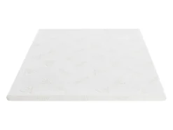 Vente-unique Surmatelas 160 x 200 cm luxe mémoire de forme coutil aloe vera ép.5cm - LACETO de NATUREA