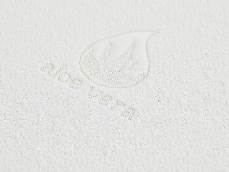 Vente-unique Surmatelas 160 x 200 cm luxe mémoire de forme coutil aloe vera ép.5cm - LACETO de NATUREA