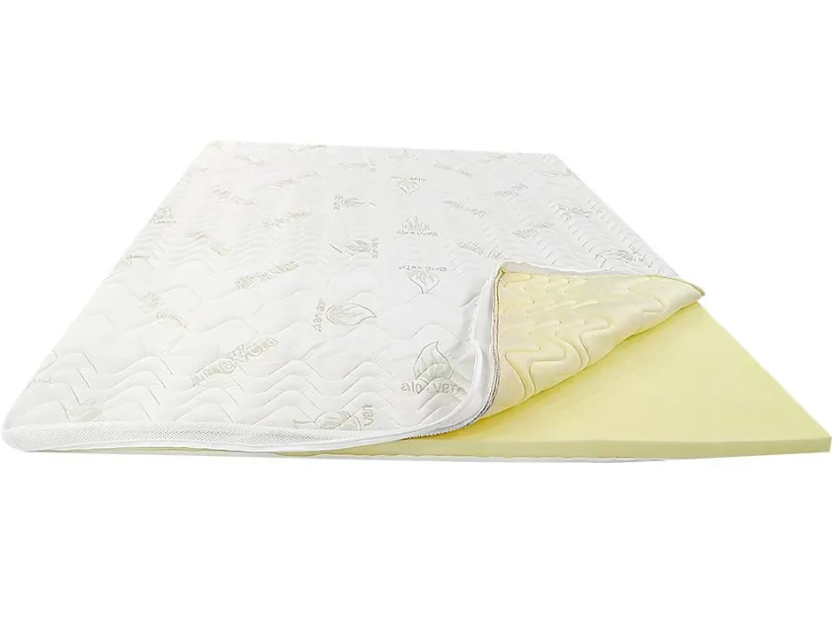 Vente-unique Surmatelas 180 x 200 cm mémoire de forme coutil aloe vera ép.5cm - ANTASSE de NATUREA Discount