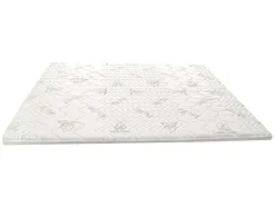 Vente-unique Surmatelas 140 x 190 cm mémoire de forme coutil aloe vera ép.5cm - ANTASSE de NATUREA