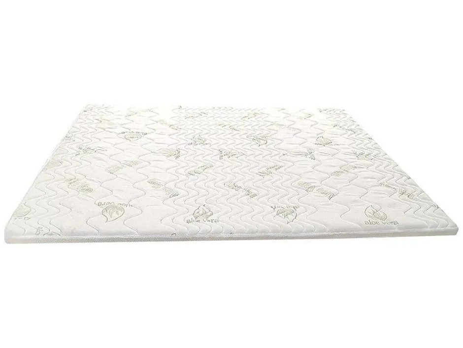 Vente-unique Surmatelas 140 x 190 cm mémoire de forme coutil aloe vera ép.5cm - ANTASSE de NATUREA