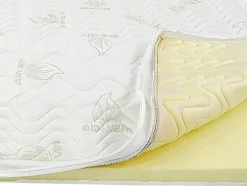 Vente-unique Surmatelas 140 x 190 cm mémoire de forme coutil aloe vera ép.5cm - ANTASSE de NATUREA