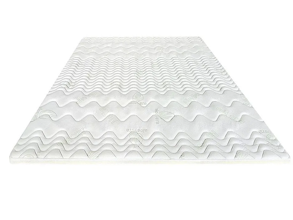 Vente-unique Surmatelas 160 x 200 cm mémoire de forme coutil aloe vera ép.5cm - ANTASSE de NATUREA