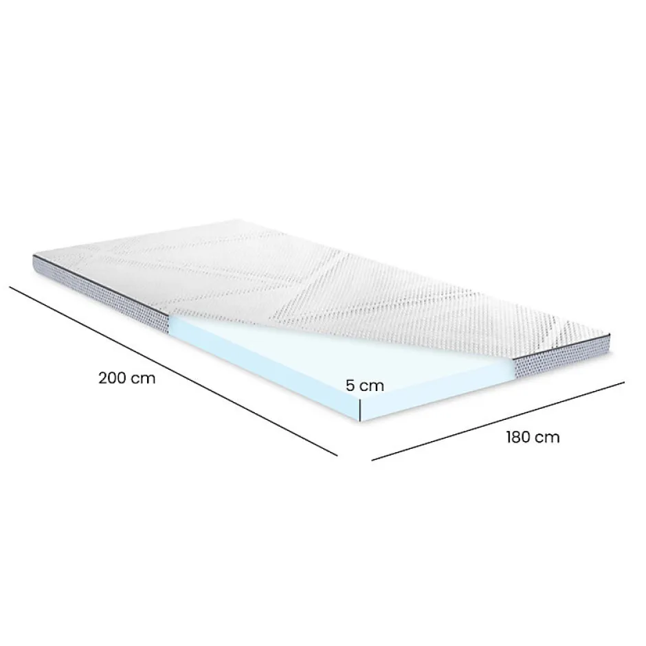 Meubletmoi Surmatelas 180 x 200 cm mousse mémoire de forme et gel AirFeel™ - LUNA