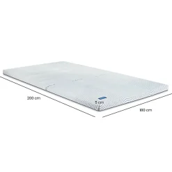 Meubletmoi Surmatelas 180 x 200 cm mousse mémoire de forme et gel OXYGEL™ - HYPNOS