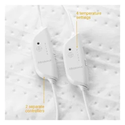 Medisana Surmatelas chauffant King Size - HU 676 XXL - 2 éléments de commande, 150 x 160 cm, 4 réglages de températures, lav Clearance