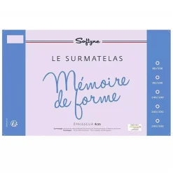 Lestra Surmatelas Softyne à mémoire de forme 80 x 200 cm Clearance