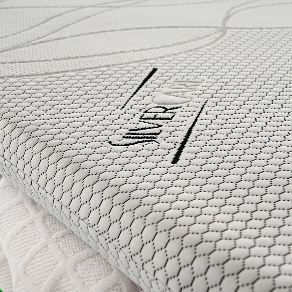 Materassiedoghe Sur-matelas 120x200 - Mousse à Mémoire De Forme - Epaisseur 5 cm - Revêtement Amovible Silver Fresh
