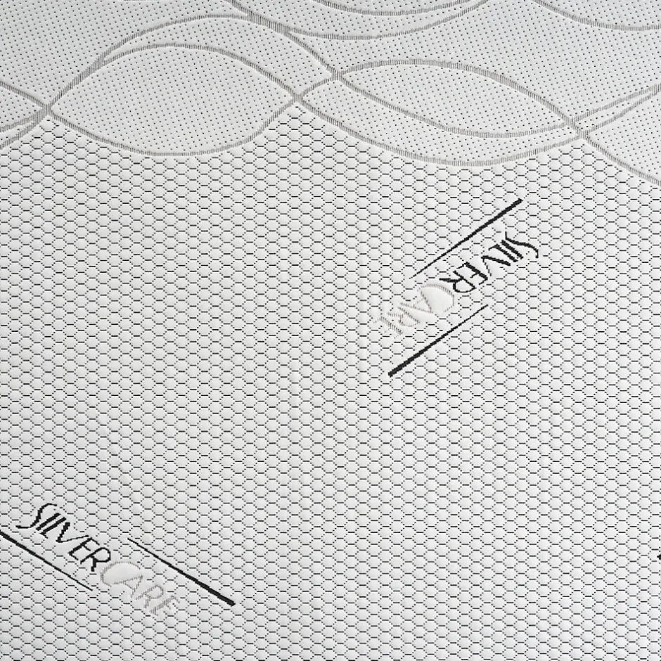 Materassiedoghe Sur-matelas 140x190 - Mousse à Mémoire De Forme - Epaisseur 5 cm - Revêtement Amovible Silver Fresh