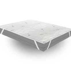 Materassiedoghe Sur-matelas 140x200 - Mousse à Mémoire De Forme - Epaisseur 5 cm - Revêtement Amovible Silver Fresh