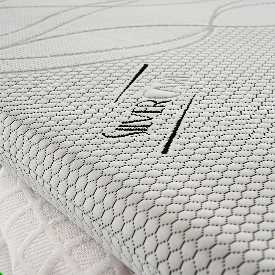 Materassiedoghe Sur-matelas 140x200 - Mousse à Mémoire De Forme - Epaisseur 5 cm - Revêtement Amovible Silver Fresh